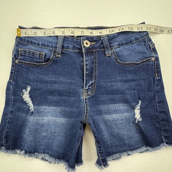 California Vintage Denim Shorts Size 9 Raw Hem Distressed - Picture 5 of 7